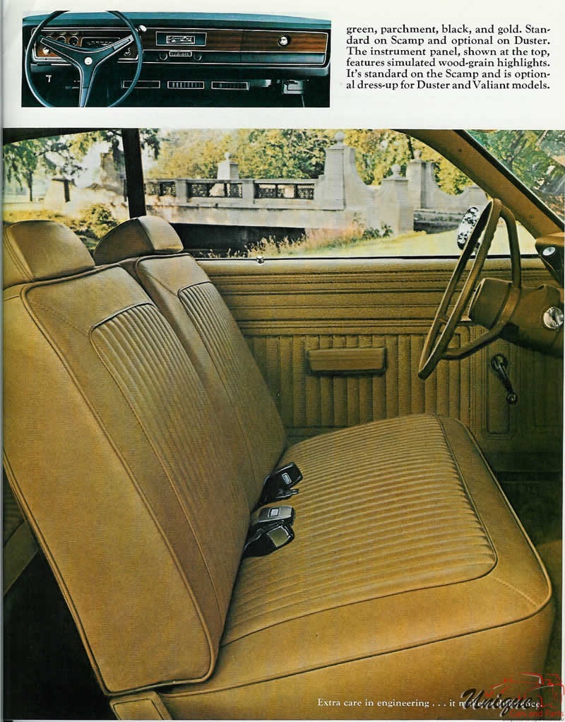 1973 Plymouth Duster, Valiant and Barracuda Brochure Page 9